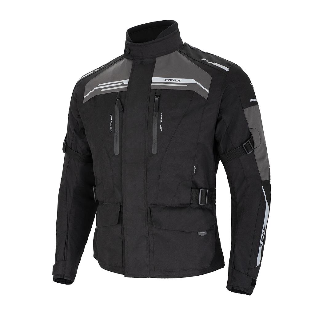 TRAXMOTO: Casaco Rebelx Black/Titanium Grey - Homem